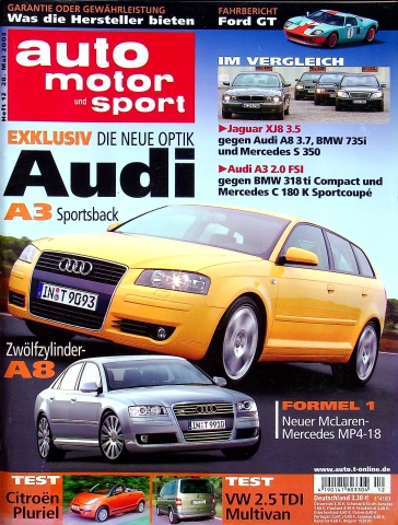 Deckblatt Auto Motor und Sport (12/2003)